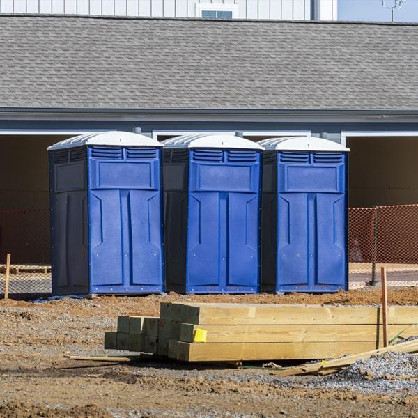 Heavy-duty construction site porta potty in Fort Lauderdale, Florida